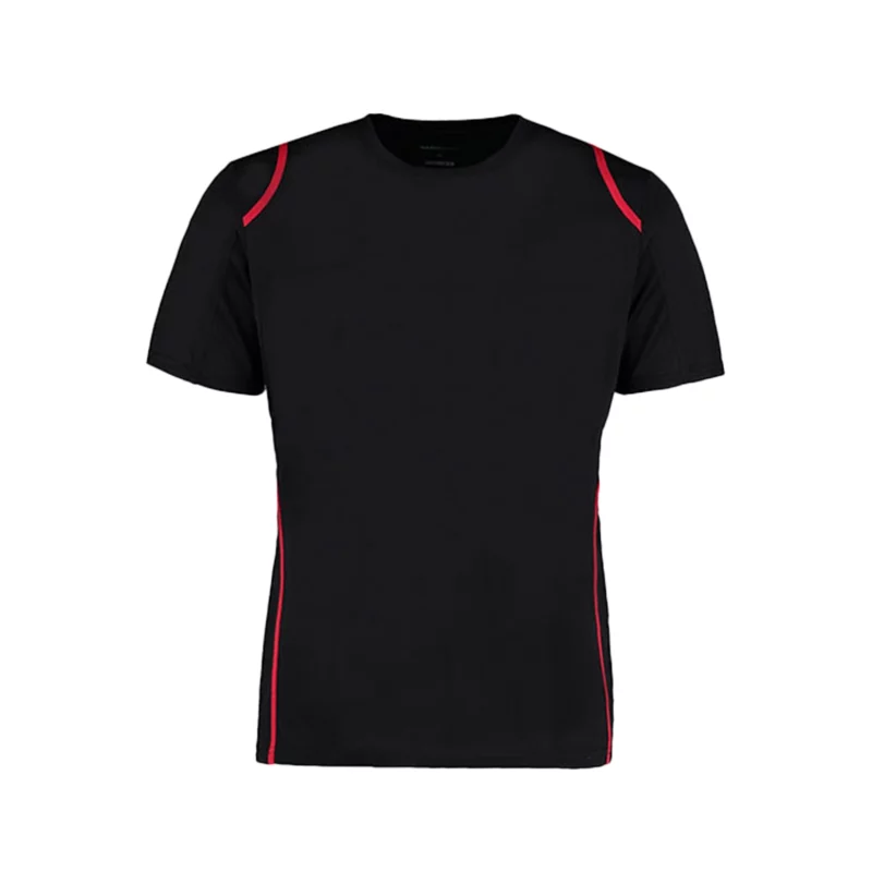 sport shirt kustom kit zwart rood KK991